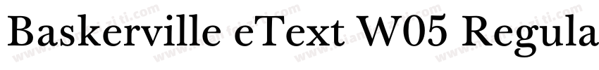 Baskerville eText W05 Regular字体转换
